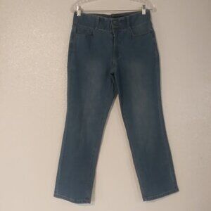 Susan Graver women's size 10P straight leg jeans
